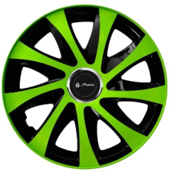 Set 4 Capace Roti pentru Matiz model Extra Drift Green & Black R15 MATIZ 