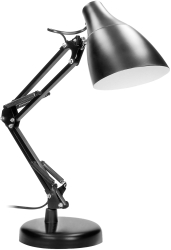 Lampa de birou VIRONE DIAN DL-1/B E27 60 W 3 articulatii mobile cablu 110 cm cu comutator otel negru