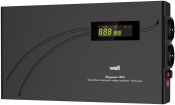 Stabilizator tensiune cu releu AVR-REL-SLIMPOWER1500-WL 
