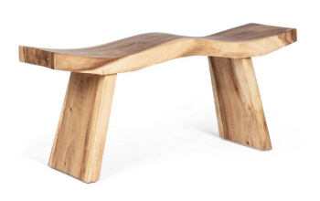 Bancuta din lemn natur Welle 115 cm x 30 cm x 45 h 