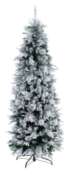 Brad artificial verde cu zapada artificiala slim Dresda Ø 76x210 cm 