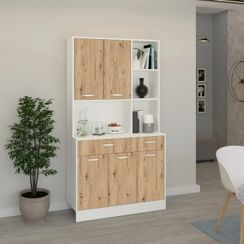 Bufet haaus Hugo Stejar Artisan/Alb 100 x 44 x 188 cm 