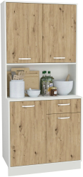 Bufet haaus Oma Stejar Artisan/Alb L 84 cm 