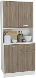 Bufet haaus Oma Stejar Sonoma Inchis/Alb L 84 cm 