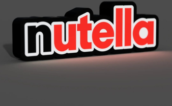 Caseta luminoasa LED in format 3D cu sigla Nutella 