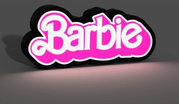 Caseta luminoasa LED in format 3D roz Barbie 