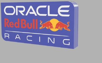 Caseta luminoasa LED tridimensionala logo Red Bull 