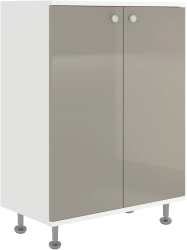 Corp Baie haaus Zaria 2 Usi Gri Lucios/Alb MDF L 60 x l 35 x H 85 cm 