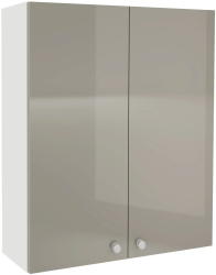 Corp Baie haaus Zaria Suspendat 2 Usi Gri Lucios/Alb MDF L 60 x l 22 x H 72 cm 