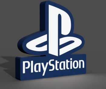 Decoratiune luminoasa LED logo PlayStation Albastru 