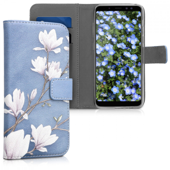 Husa pentru Samsung Galaxy A8 2018 Piele ecologica Albastru 45633.01 