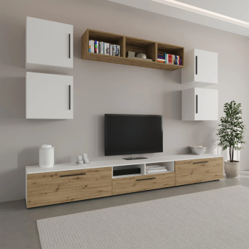 Living haaus Kos V3 Alb/Stejar Artisan L 285 cm 