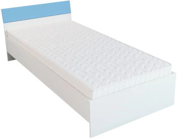 Pat haaus Leco 200 x 90 cm saltea spuma inclusa Alb/Bleu 