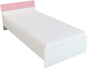 Pat haaus Leco 200 x 90 cm saltea spuma inclusa Alb/Roz 