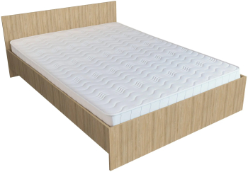 Pat haaus Remi 200 x 140 cm saltea spuma inclusa Stejar Sonoma 