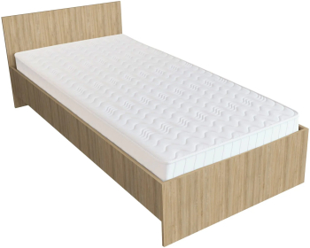 Pat haaus Remi 200 x 90 cm saltea spuma inclusa Stejar Sonoma 