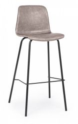Set 2 scaune bar bej negru Kyra 39x44x103.5 cm 