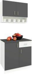 Set Bucatarie haaus Berna Antracit/Alb L 80 cm 