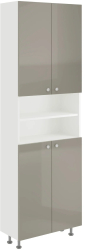 Soldat Baie haaus Zaria 4 Usi Gri Lucios/Alb MDF L 60 x l 27 x H 190 cm 