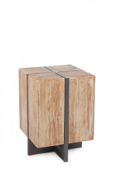 Taburet lemn natur Garett 32x32x45 cm 