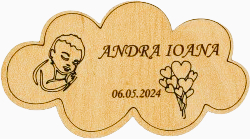 Marturie botez in forma de nor personalizata 