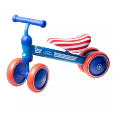 Bicicleta mini fara pedale cu 4 roti albastru 