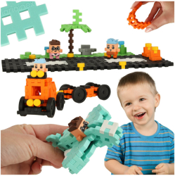 Set 148 de blocuri de constructie Mini Vaffle Marioinex Multicolor 