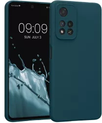 Husa Kwmobile pentru Xiaomi Redmi Note 11 Pro Plus 5G Silicon Verde 58097.57 