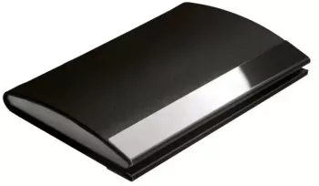 Port card din metal si piele in cutie cadou 
