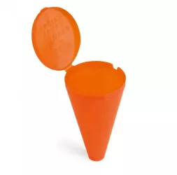 Scrumiera de plaja cu capac si sistem de separare a particulelor 67 x 115 mm portocaliu 