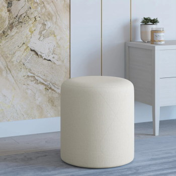 Taburet Tapitat haaus Mali Crem Stofa L 41 x l 41 x H 45 cm 