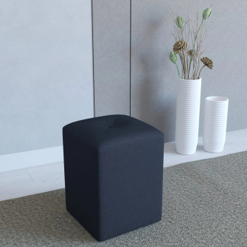 Taburet Tapitat haaus Talin Bleumarin Stofa L 35 x l 35 x H 45 cm 