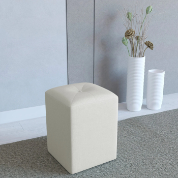 Taburet Tapitat haaus Talin Crem Stofa L 35 x l 35 x H 45 cm 