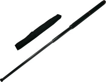 Baston telescopic cromatic IdeallStore® 80 cm negru teaca inclusa 