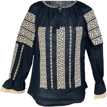 Bluza dama casual R 25 marime 2XL negru/bej 