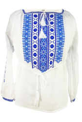 Bluza dama R tip ie marime 2XL alb/albastru 