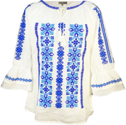 Bluza dama tip ie R 25 marime 2XL alb/blue coral 
