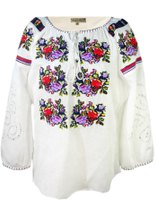 Bluza dama tip ie R 25 marime 2XL alb/mov 