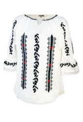 Bluza dama tip ie R 25 marime 2XL alb/negru glossy 