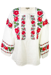 Bluza dama tip ie R 25 marime 2XL alb/rosu bordo mat 
