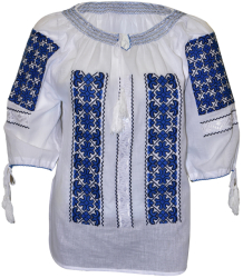 Bluza tip ie dama RA 277 marime 2XL alb/albastru 