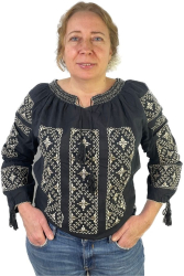 Bluza tip ie dama RBIB marime 2XL bej/negru 