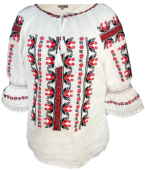 Bluza tip ie dama RM 128 marime 2XL alb/negru mat 