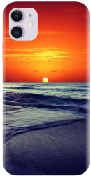Husa din silicon compatibila cu Apple iPhone 11 - model Ocean Sunset 