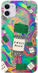 Husa din silicon compatibila cu Apple iPhone 11 - model Trippy Pills 