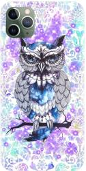 Husa din silicon compatibila cu Apple iPhone 11 Pro - model Abstract Owl 