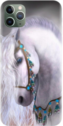 Husa din silicon compatibila cu Apple iPhone 11 Pro - model White Horse 