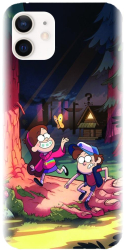 Husa din silicon compatibila cu Apple iPhone 12 Mini - model Gravity Falls 