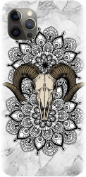 Husa din silicon compatibila cu Apple iPhone 12 Pro - model Tatoo Art Goat 