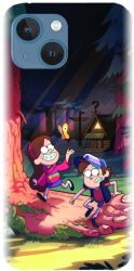 Husa din silicon compatibila cu Apple iPhone 13 Mini - model Gravity Falls 